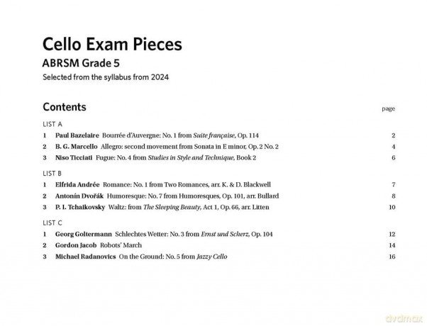 Cello Exam Pieces From 2024 Abrsm G5 - Abrsm [KSIĄŻKA]