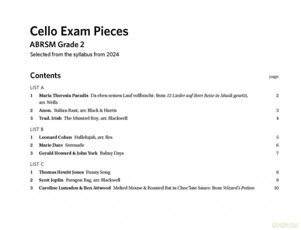 Cello Exam Pieces From 2024 Abrsm Grade [KSIĄŻKA]
