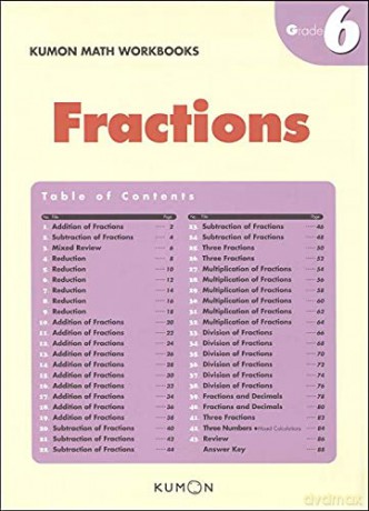 Grade 6 Fractions - Kumon [KSIĄŻKA]