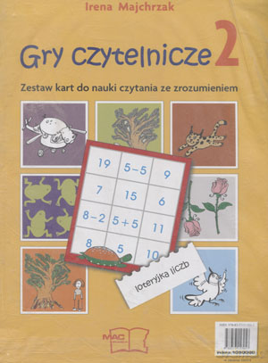 Gry czytelnicze 2. Zestaw kart do nauki czytania ze zrozumieniem - Irena Majchrzak [KSIĄŻKA]