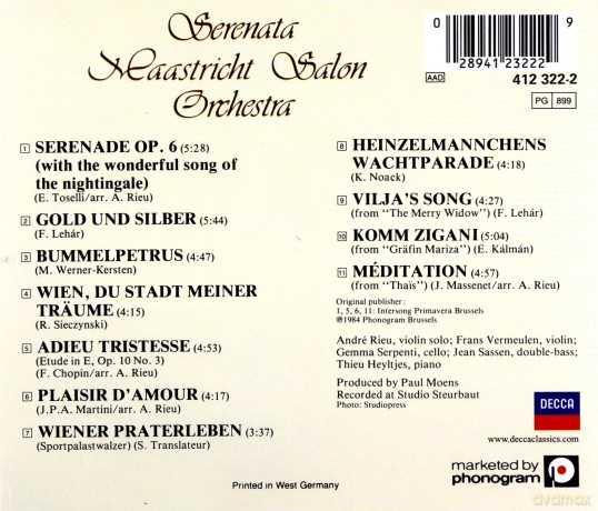 Maastrichts Salon Or: Serenata [CD]
