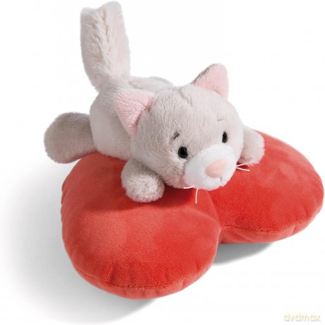 NICI miękka zabawka Love kot cute 13cm leżący na sercu