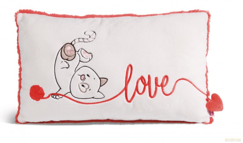 NICI Poduszka kot "Love" 43x25cm