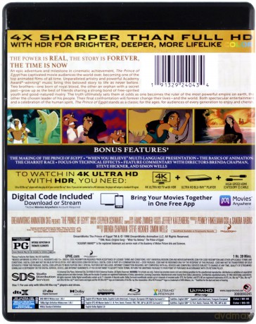 The Prince of Egypt (Książę Egiptu) [Blu-Ray 4K]+[Blu-Ray]
