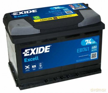 Akumulator Exide EB741 Peugeot Toyota Fiat Citroen Lancia Hyundai Kia Alfa Romeo