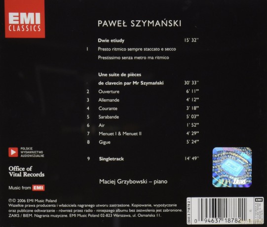 Maciej Grzybowski: Works For Piano [CD]