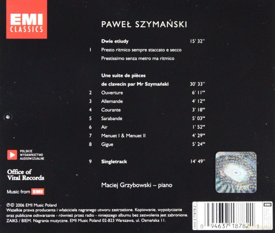 Maciej Grzybowski: Works For Piano [CD]