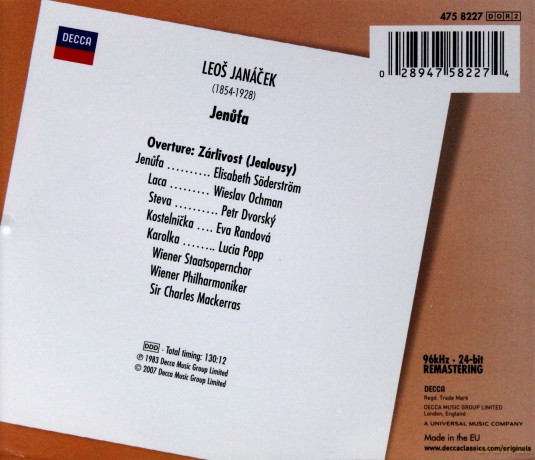 Mackerras Wp: Janacek:Jenufa [2CD]