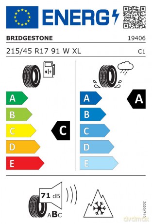 Bridgestone Weather Control A005 Evo 215/45R17 91 W przyczepność na śniegu (3PMSF), rant ochronny, wzmocnienie (XL)