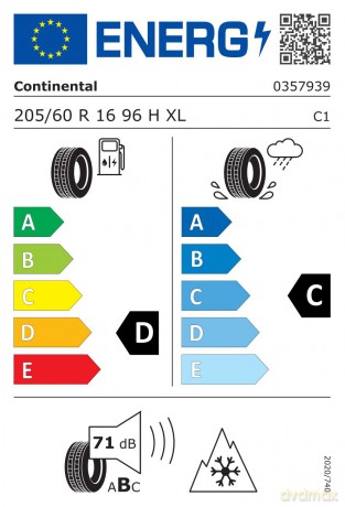 Continental ContiContact TS 815 205/60R16 96 H przyczepność na śniegu (3PMSF), wzmocnienie (XL)