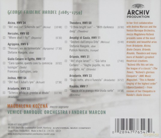 Magdalena Kozena: Ah! Mio Cor Handel:Arias [CD]