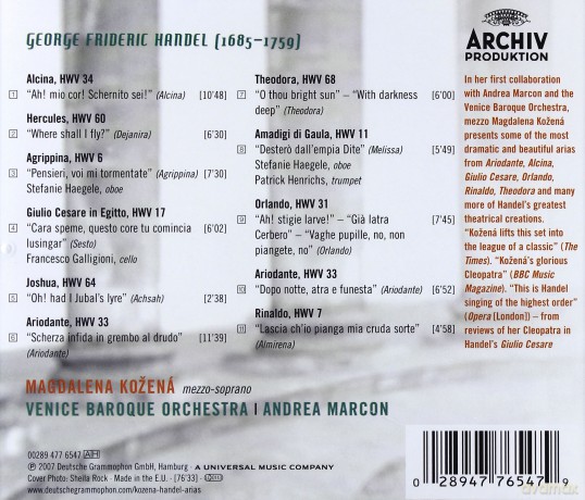 Magdalena Kozena: Ah! Mio Cor Handel:Arias [CD]