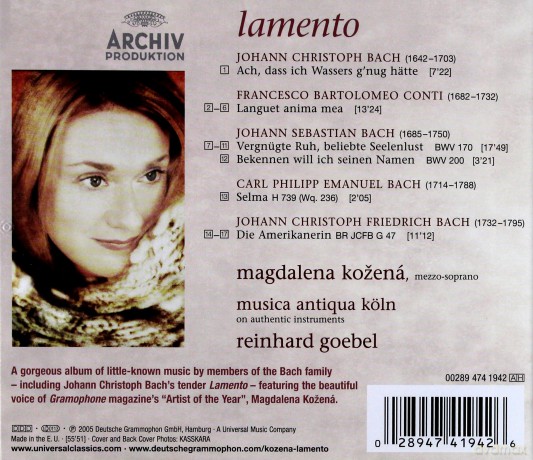 Magdalena Kozena: Lamento [CD]