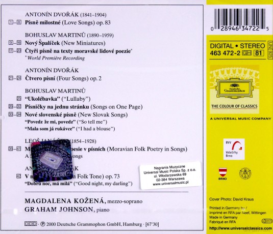 Magdalena Kozena: Love Songs [CD]