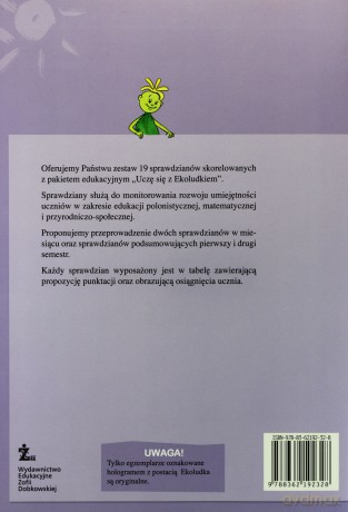 Uczę się z Ekoludkiem kl.1 sprawdziany Edukacja wczesnoszkolna - Ewa Nowak-Czupryn [KSIĄŻKA]