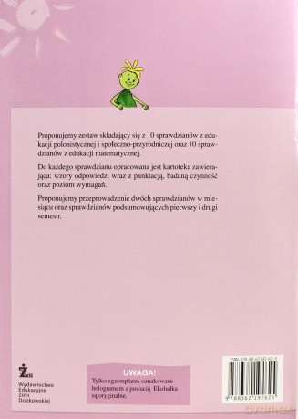 Uczę się z Ekoludkiem kl.3 sprawdziany Edukacja wczesnoszkolna - Ewa Nowak-Czupryn [KSIĄŻKA]