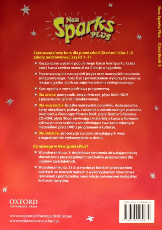 Język angielski New Sparks Plus 3 podręcznik Edukacja wczesnoszkolna [KSIĄŻKA]
