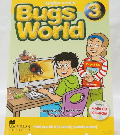 Język angielski Bugs World 3 podręcznik Edukacja wczesnoszkolna - Elisenda Papiol, Maria Toth, Magdalena Kondro [KSIĄŻKA]+[CD]
