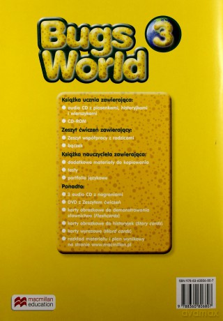 Język angielski Bugs World 3 podręcznik Edukacja wczesnoszkolna - Elisenda Papiol, Maria Toth, Magdalena Kondro [KSIĄŻKA]+[CD]