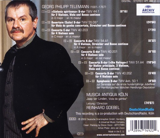 Mak Goebel: Telemann Sinfonia Spirituosa [CD]