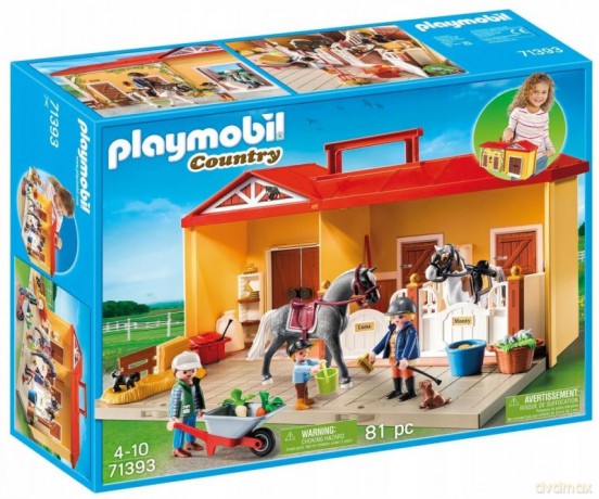 PLAYMOBIL Country Nowa przenośna stajnia (71393)