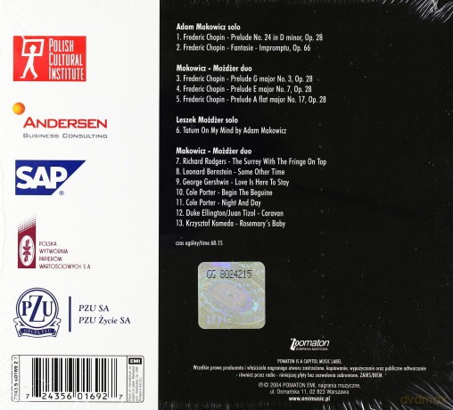 Makowicz Vs Możdżer: Makowicz Vs. Możdżer At The Carnegie Hal (digipack) [CD]
