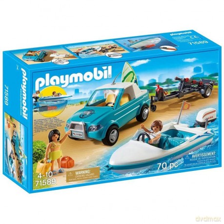 PLAYMOBIL Summer Fun 71589 Surfer-Pickup z motorówką
