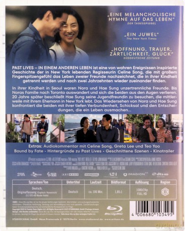 Past Lives (Poprzednie życie) [Blu-Ray]