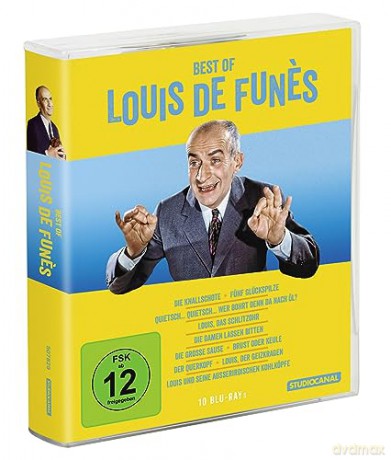 Best of Louis de Funes: Ah! The Beautiful Priestesses of Bacchus / People in Luck / Squeak-squeak / The Sucker / How to Keep the Red Lamp Burning / The Big Party / The Wing or the Thigh / The Crank / The Miser / The Cabbage Soup [10xBlu-Ray]