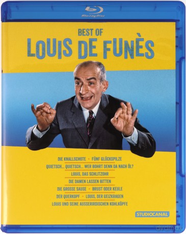 Best of Louis de Funes: Ah! The Beautiful Priestesses of Bacchus / People in Luck / Squeak-squeak / The Sucker / How to Keep the Red Lamp Burning / The Big Party / The Wing or the Thigh / The Crank / The Miser / The Cabbage Soup [10xBlu-Ray]