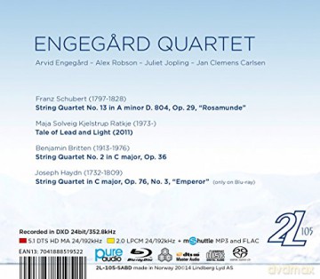 Franz Schubert (1797-1828): Engegard Quartet [Blu-Ray]+[SACD]