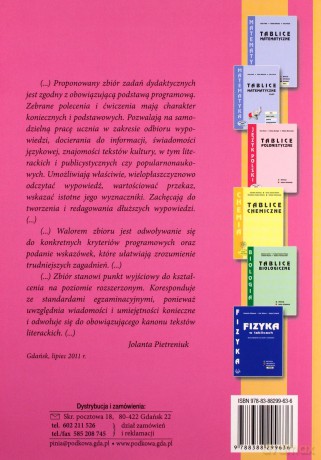 Język polski Matura z języka polskiego LO kl.1-3 zbiór ćwiczeń i zadań dydaktycznych ze wskazówkami i odpowiedziami - Bogumiła Kaczmarek [KSIĄŻKA]