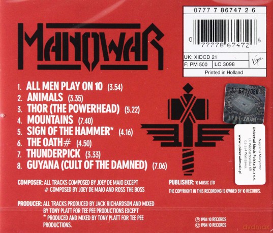 Manowar: Sign Of The Hammer [CD]