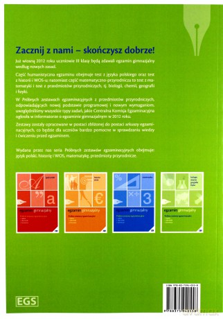 Biologia, chemia, geografia, fizyka Egzamin gimnazjalny GIMN kl.1-3 Próbne zestawy egzaminacyjne [KSIĄŻKA]