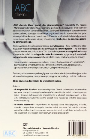Chemia ABC Chemii GIMN kl.1-3 zbiór zadań - Krzysztof M.Pazdro, Maria Koszmider [KSIĄŻKA]