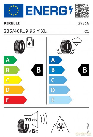 Pirelli Cinturato All Season SF 2 235/40R19 96 Y przyczepność na śniegu (3PMSF), wzmocnienie (XL)