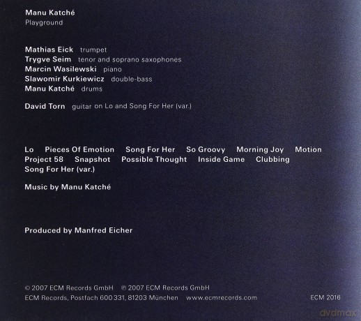 Manu Katche: Playground [CD]