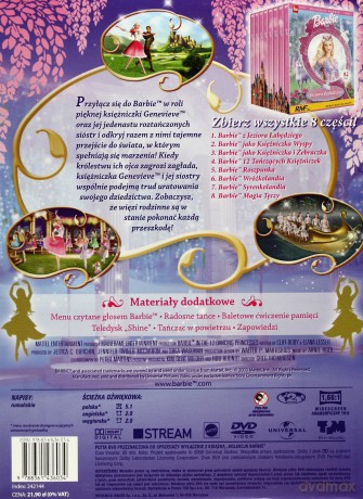 Kolekcja Barbie 04: Barbie i 12 Tańczących Księżniczek (booklet) [DVD]