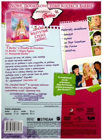 Kolekcja Barbie 11: Pamiętniki Barbie (booklet) [DVD]