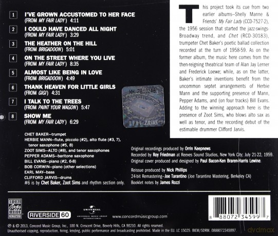 Chet Baker: Plays The Best Of Lerner&Loewe [CD]