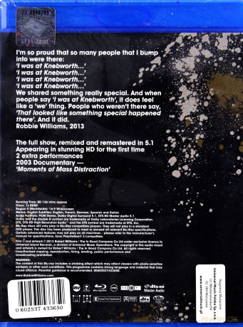 Robbie Williams: Robbie Williams Live At Knebworth, 10th Anniversary [Blu-Ray]