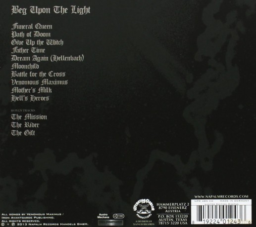 Venomous Maximus: Beg Upon The Light Limited Edition (digipack) [CD]