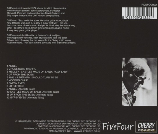 Gil Evans Orchestra: Plays The Music Of Jimi Hendrix [CD]