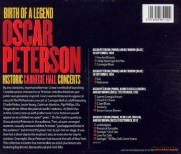 Oscar Peterson: Historic Carnegie Hall Concerts [CD]