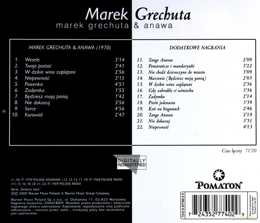 Marek Grechuta: Marek Grechuta & Anawa [CD]