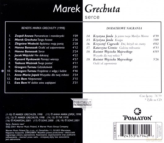 Marek Grechuta: Serce [CD]