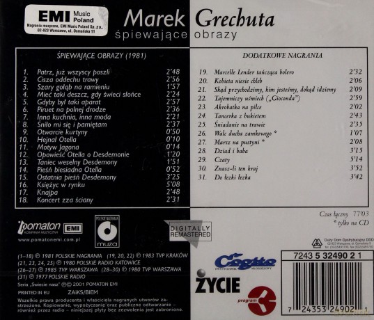 Marek Grechuta: Spiewajace Obrazy [CD]