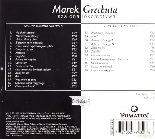 Marek Grechuta: Szalona Lokomotywa [CD]