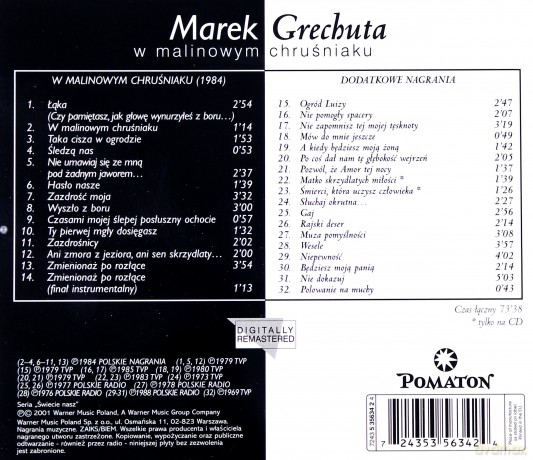 Marek Grechuta: W Malinowym Chrusniaku [CD]