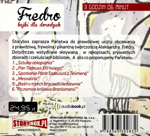 Bajki dla dorosłych - Aleksander Fredro (digipack) [AUDIOBOOK] [CD-MP3]